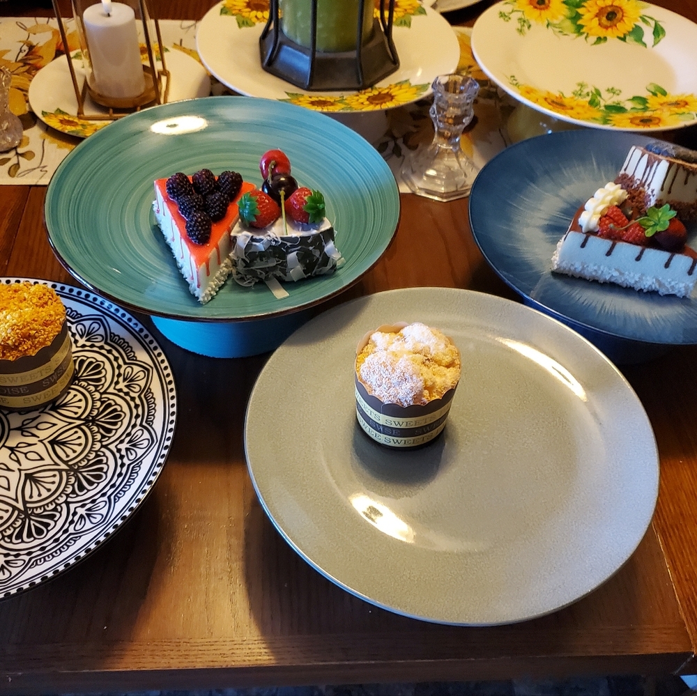 Elegant Ceramic Cake/horsdevors Plates